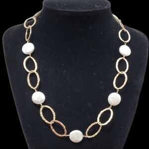Vtg. 14k/20 Coin Pearls Necklace